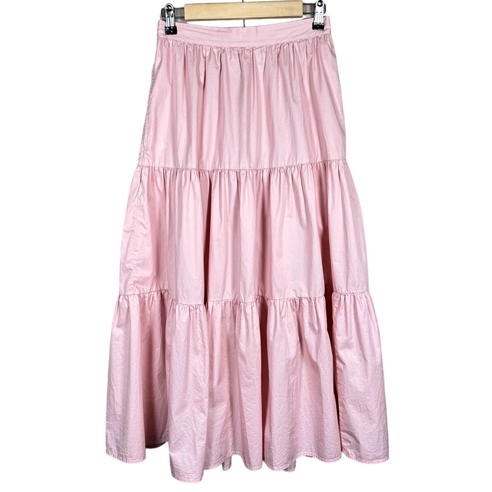 XiRENA Pink Tiered Midi Skirt